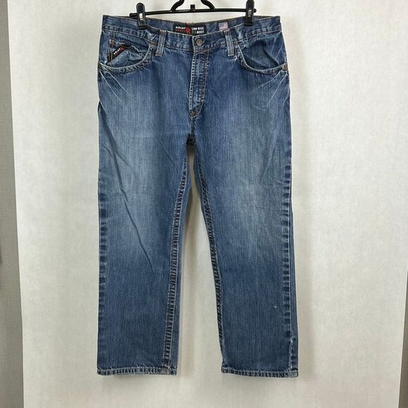 Ariat Work FR Denim Jeans Mens Sz 38x30 M4 Low Rise Bootcut - Picture 1 of 9